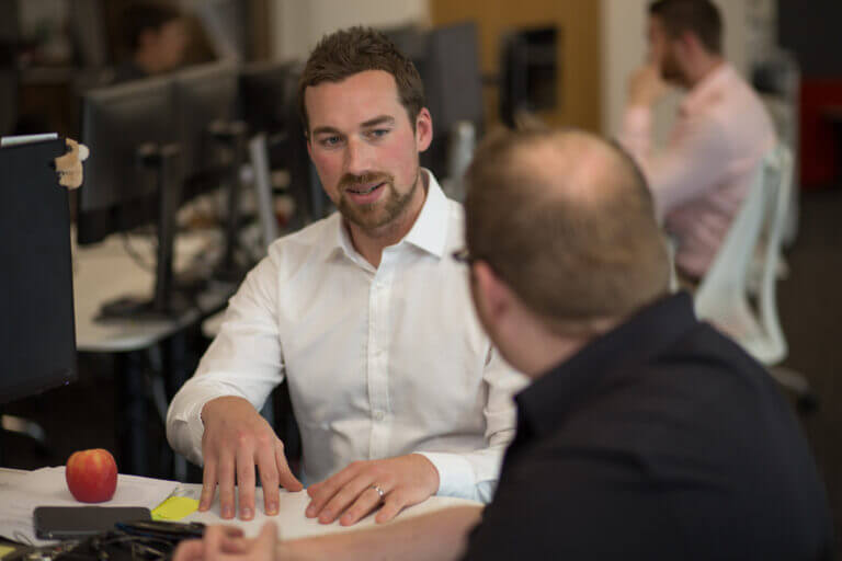 Nick our CEO is talking with a colleague.